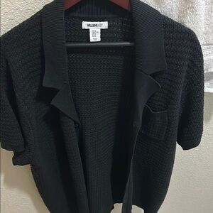 William Rast Textured Black Cardigan